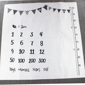 First Year Photo Blanket - black on white